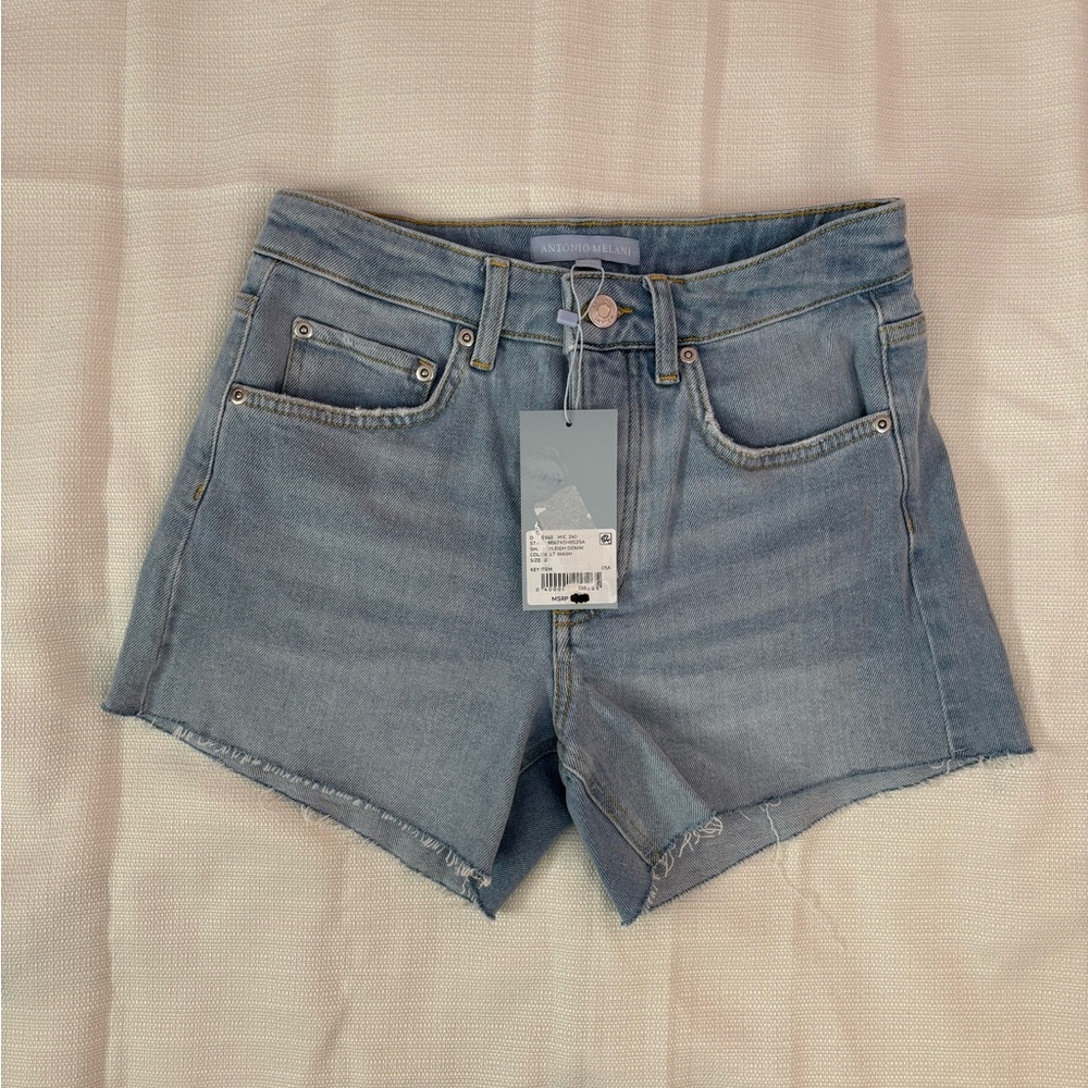 Antonio Melani Bayleigh Denim Shorts Sz 0 NWT | High Rise Denim Mini Shorts -